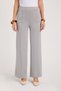 Women's Relax Fit Comfortable Cut Modal Fabric High Waist Wide Leg Gray Pants - 2