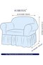 Bürümcük Sofa Cover, Armchair Cover, Single Seat, with Skirt, Elastic, Flexible, Washable - 2
