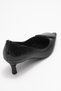 Briana Black Striped Buckle Women's Heeled Shoes - 5