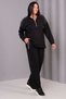 Women's Plus Size Elastic Waist Stone Printed Pocketed Sports Casual Tracksuit Set - 4