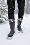 Cold-Hot Insulated Shock-Absorbing Non-Slip Sole Eva Rubber Boots Black