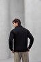 Marcel Regular Fit Zippered Pocket Three-String Drawstring Men's Sweatshirt - Black - 3