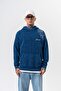 Men's Fierce Printed Washable Hooded Oversize Hoodie Indigo - 2