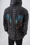 Men's Snake Printed Washable Hooded Oversize Hoodie Black - 4