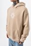 Men's Itsbyzey Embroidered Hooded Oversize Hoodie Beige - 4