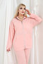 Women's Plus Size Zippered Long Sleeve Comfortable Casual Mock Neck Tracksuit Set - 7