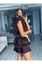 Brown Belted Zero Sleeve Fur Women's Vest - 5