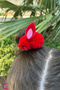 Set of 2 Red and White Rabbit Elastic Hair Clips - April 23, October 29 Republic Day Hair Clips - 6