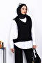 Black Shirt Triple Knitwear Set - 3
