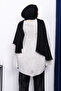 Gray Belted Knitted Poncho - 4