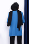 Indigo Buttoned Double-Breasted Collar Crepe Jacket - 4