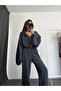 Haley Striped Tracksuit Set - Anthracite - 3