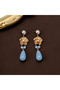 Aurika Loop-Bohemian Blue Earrings - 2
