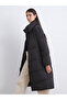 Black Stand Collar Women's down Coat