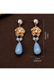 Aurika Loop-Bohemian Blue Earrings - 4