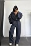 Haley Striped Tracksuit Set - Anthracite - 2