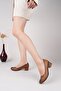 Women's Genuine Leather Brown Casual Classic Heeled Shoes - 2
