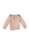 Girl's Suit with Floral Embroidered Collar - 3