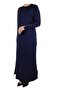Women's Low Sleeve Patterned Knit Dress - 3