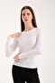 Women's Openwork Knitwear Blouse – Wide Neckline, Long Sleeves, Comfortable and Durable 3014 - 6