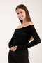 Women's Wide Neckline Off-The-Shoulder Viscose Blouse – Stretchy, Long Sleeve, Slim Fit 3013 - 7