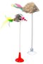 2-Piece Suction Cup, Mouse, Furry, Animated Bell and Stretch Fun Plush Cat Toy - 7
