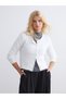 Alita City Xside White Knitwear Plain Women's Cardigan with a Difference