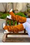 Pusi Taba Dana Suede White Leather Detail 5 cm Heel Rubber Sole Ankle Boots - 2