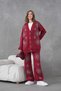 Women's Beaded Embroidered Wide-Fit Knit Cardigan and Pants Top and Bottom Set - 2