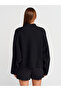 10817 Soft Textured Batwing Sleeve Knit Sweater-Black - 2