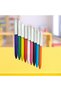 Printed Plastic Ballpoint Pen (10 Pieces Mixed Colors) Fluent Writer Inner Tip Replaceable - 5