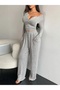 Women's Gray Baggy Oversized Plus Size Sportswear Quality Loose Fit Stretchy Comfortable Fabric Sweatpants 2209 - 4