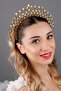 Lyre Leaf Crystal Bridal Crown Princess Tiara Wedding Crown Engagement and Henna Hair Accessory - 2