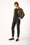 Women's Norah Black Elastic Waist Jeans - Black - 4