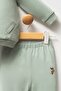 Baby Boy Round Neck Two Thread Fabric Long Sleeve Top and Bottom Set - 3