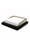 Pr4262 Luxury Office Desktop Note Holder with Chrome Detailing Wooden-Leather Base - 5