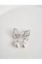 Butterfly Pearl Earrings 4 cm - 2