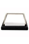Pr4262 Luxury Office Desktop Note Holder with Chrome Detailing Wooden-Leather Base - 7