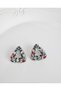 Evening Dress Triangle Zircon Stone Colorful Earrings 3 cm - 2