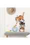 Cute Muzur Cats and Aquarium, Children's Room, Glass, Wall Sticker, 50 X 70cm - 6