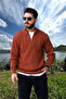 Men's Knitwear Sweater Zippered Stand Collar - 3