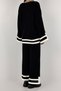 Women's Black and White Oversized Knitwear Set – Top & Wide Leg Pants - 4