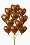 Heart Foil Balloon Brown 18 Inch |   10 Pieces | - 3