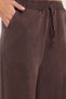 Women's Regular Fit Classic Cut Cotton Wide Leg Brown Trousers - 4