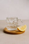12 Piece Glass Grape Model Coffee Side Cup Espresso Cup Set with Wooden Base and Elegant Handle (90 ml) - 2