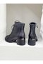 25K-215-R1234 Lace-Up Detail Genuine Leather 6cm Thick Heel Boots for Women - 5