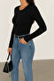 O-Neck Long Sleeve Women's Bodysuit - 5