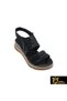 Women's Black Genuine Leather Sandals 505320023-1 - 3