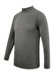 Men's Half Fisherman Gray Sweater Patterned Steel Knitting Classic Mold - 5204B - 2