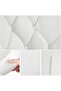 Lixy Bar Chairs Stools Tufted Back Large Cushion Seats and Round MDF Top Bar Table Chrome Base White - 4